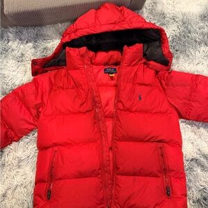 Boys Polo Ralph Lauren Red Puffer Jacket size 7